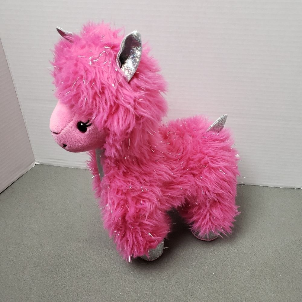 Silver and pink llama Build A Bear